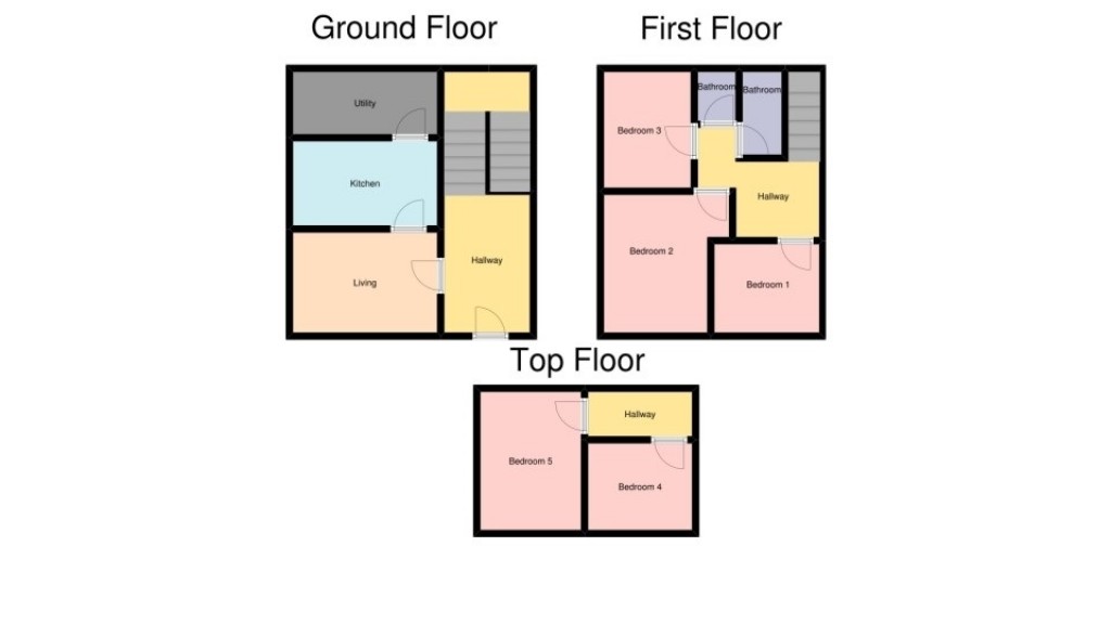 Floorplans For Wellington Street, Plymouth